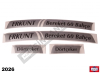 KAPORTA YAZI ETİKETİ TAKIM R-L BEREKET 60m DÖRTÇEKER+OKS